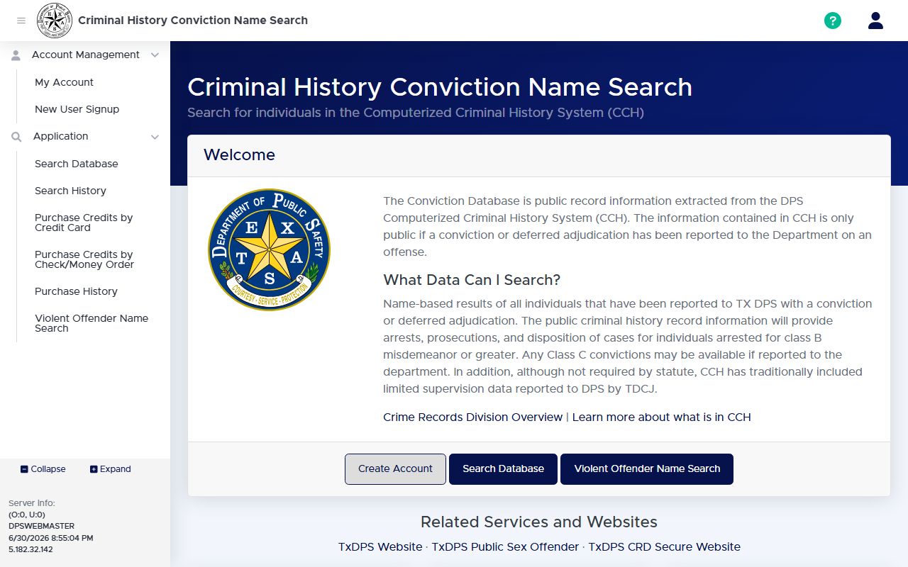 Baylor County court records after arrest DPS conviction name search
